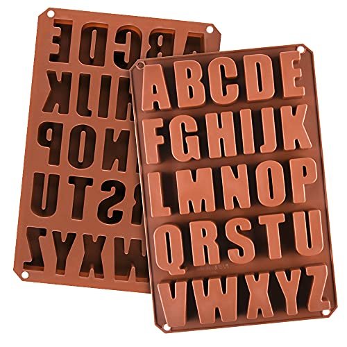 2pcs Large Letter Molds Silicone