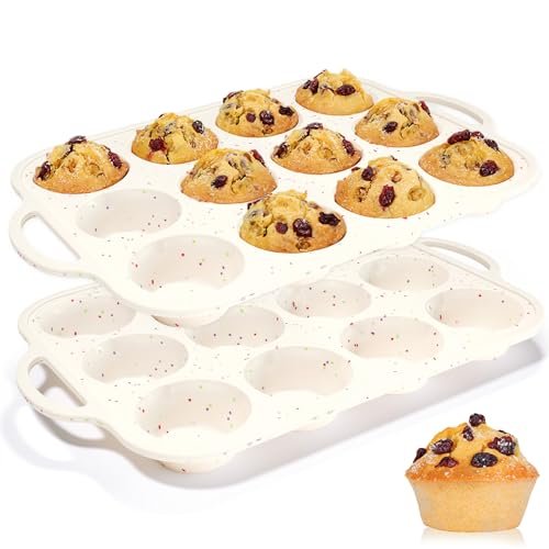 Silicone Muffin Pans for Baking, with Metal Reinforced Frame 2