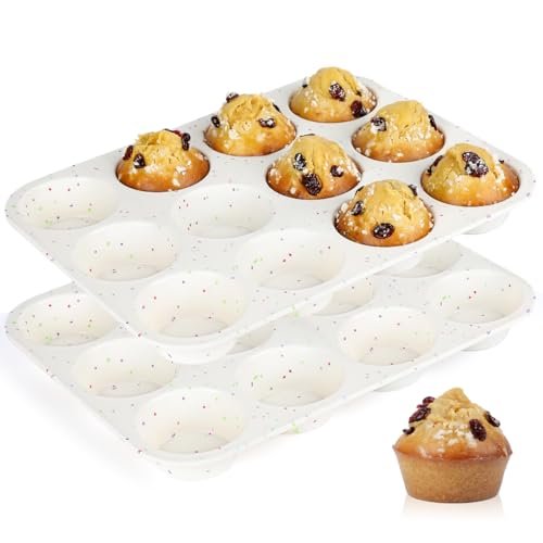 CAKETIME Silicone Muffin Pan, Cupcake